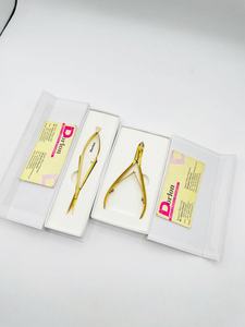 Pince à cuticules de haute qualité avec finition plasma dorée, outils de soin des ongles, logo personnalisé, ciseaux à ressort pour manucure avec pince à cuticules. - Product Image 6