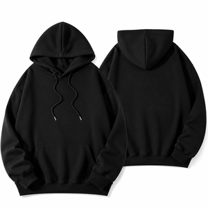 <b>Men's</b> Regular Fit Hooded Fleece Sweatshirt Solid <b>Burgundy</b> Knitted Digital Printing Casual Autumn Front Pocket Drawstring Closure - Product Image 3