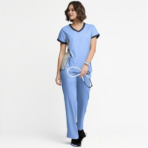 Conjunto de Uniforme Médico de Algodón Premium, Cómodo, Ligero y Transpirable, Ropa de Trabajo para Doctores y Enfermeras, Personalizable - Product Image 1