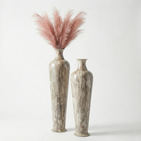 Vases de sol en métal doré pour décoration intérieure moderne, paire de modèles exceptionnels, couvercles, couleurs personnalisables, pots de centre de table pour mariage, récipients haut de gamme