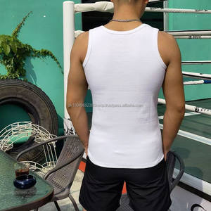 Wholesale Ribbed Cotton Tank Tops <b>Men</b> O-Neck Quick Dry Sport <b>Gym</b> <b>Vest</b> Breathable 3D Printed Design Tank Top - Product Image 2