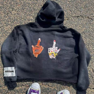 Sudadera con Capucha Vintage para Hombre, Estilo Urbano, con Bordado, Tela Francesa Desgastada, Colores y Tallas Personalizables - Product Image 3