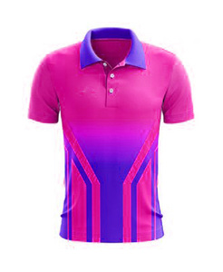 Maillot de cricket imprimé par sublimation de qualité supérieure, design dégradé jaune-rouge, polyester respirant, polo de sport pour l'entraînement - Product Image 6