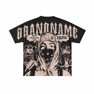 T-shirts personnalisés Y2K haut de gamme à col rond surdimensionné à manches courtes pour hommes, style streetwear hip-hop, imprimé graphique, 100% coton, poids lourd - Product Image 6