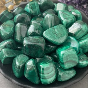 Piedras de malaquita natural pulidas y lisas, malaquita verde con bandas, cristal curativo para Reiki, meditación, energía, decoración, venta al por mayor - Product Image 6