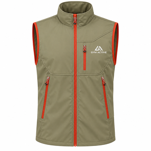 Chaleco de Forro Polar Ligero con Logotipo Personalizado, Cuello Alto, Cierre de Cremallera, para Hombre y Mujer, Deportivo, Cortavientos, Transpirable, Sin Mangas - Product Image 1