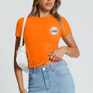 T-shirts slim fit en tissu mélangé noir chiné pour femmes Bella Canvas Bella + Canvas - Product Image 6