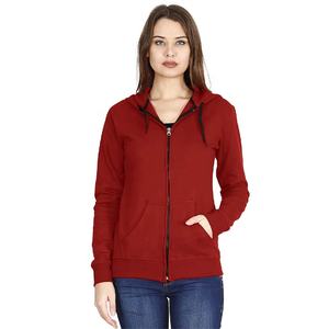 2025 New Arrivals Wholesale Women Winter Clothing Full Sleeve Drawstring Sweatshirts Fashion Women Blank <b>Zipper</b> Crop Top Jumper - Product Image 1