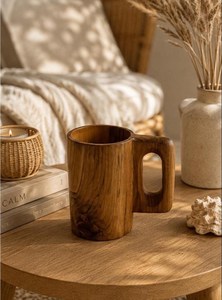 แก้วไม้สักทำมือ |   ภาชนะทรงกระบอกสไตล์เรียบง่าย ตกแต่งแบบธรรมชาติ - Product Image 6