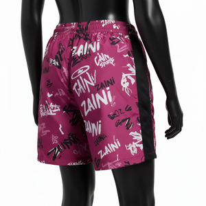 Shorts cortavientos para mujer de primera calidad, tela de poliéster resistente al viento, diseño de paneles, estampado personalizado. - Product Image 5
