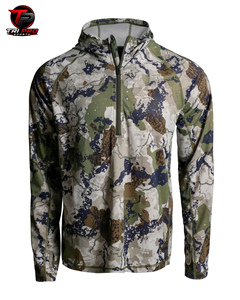 Sudadera Unisex de Invierno para Caza, con Cremallera Media, de Forro Polar, Camuflaje Digital, Resistente al Ácido, con Bolsillo Vertical en el Pecho, para Montaña y Exteriores - Product Image 1