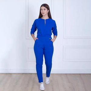 Conjuntos de Uniformes Médicos Gloriousln de Diseño Personalizado, Tejidos Antiarrugas, de Poliéster/Rayón/Spandex, Manga Larga, para Enfermeras, Uso Hospitalario - Product Image 6