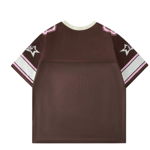Camiseta Deportiva Personalizada de Fútbol con Malla Marrón, Cuello en V, Unisex, Transpirable, Uniforme de Equipo de Entrenamiento, OEM, ODM, Venta al Por Mayor - Product Image 3