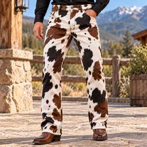 Pantalon en cuir à poils pour homme, pour la mode boutique |   Pantalon en cuir pour homme avec fourrure pour boutiques de mode - Product Image 4