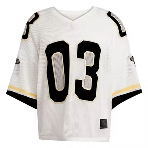 T-shirt de football personnalisé de haute qualité pour homme, saison 3, col rond, coupe classique, maille respirante rétro - Product Image 3