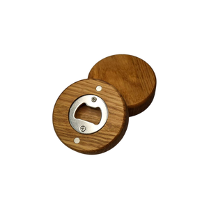 Décapsuleur en bois multi-formes avec aimant de réfrigérateur et sous-verre décoratif pour cadeaux de mariage et de fête - Product Image 2