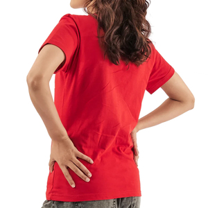Plus Size <b>Tee</b> <b>Shirts</b> <b>For</b> <b>Lady</b> <b>Red</b> Color Cotton Polyester Made Quick Dry Breathable Casual Wear Summer T-<b>Shirts</b> - Product Image 2