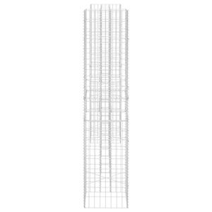 Jardinières en gabion en acier argenté robustes et de grande capacité - Product Image 4