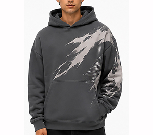 Sudadera con Capucha de Diseñador, Estilo Holgado, Ropa Urbana, Sudadera Informal para Hombre, Uso Diario - Product Image 1