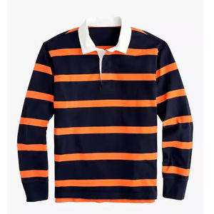 เสื้อรักบี้แขนยาวสั่งทำพิเศษ 100% โพลีเอสเตอร์ พร้อมโลโก้ลายทางสีตามสั่ง ระบายอากาศได้ดี แห้งเร็ว คุณภาพดีที่สุด - Product Image 5