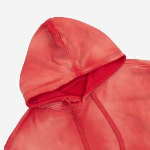 Sweat à capuche streetwear personnalisé, épais, de luxe, en 100% coton, uni, délavé au soleil, effet peinture pulvérisée déchirée, pour l'hiver, style décontracté - Product Image 3