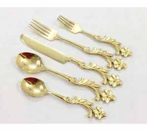 Juego de Cubiertos de Acero Inoxidable de 5 Piezas con Mango Martillado y Acabado Espejo, Aptos para Lavavajillas, Diseño Minimalista, para Bodas - Product Image 3