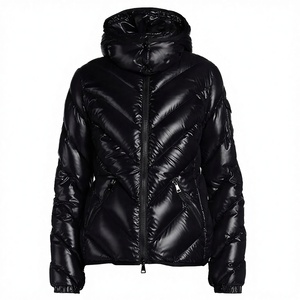 PREDATEX INDUSTRIES Custom Unisex Varsity Bubble Puffer Jacket Front Logo Winter Loose Woolen Coated <b>Covered</b> <b>Button</b> Waterproof - Product Image 1