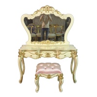 Ensemble de coiffeuse de luxe Ensemble de coiffeuse avec miroir et tabouret Coiffeuse pour meubles de chambre à coucher et meubles d'hôtel