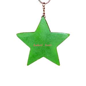 Adorno personalizado de madera pintado a mano con forma de estrella, adorno de Navidad para árbol de Navidad, colgante de estrella, adornos, la mejor decoración, venta al por mayor - Product Image 4