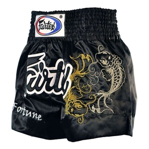 กางเกงมวยไทย Fairtex คุณภาพสูง ปักโลโก้ได้ ทนทาน ใส่ได้ทั้งชายและหญิง สำหรับศิลปะการต่อสู้ ผลิตจากโพลีเอสเตอร์ 100% น้ำหนัก 220 กรัม เหมาะสำหรับออกกำลังกายและชกมวย - Product Image 1