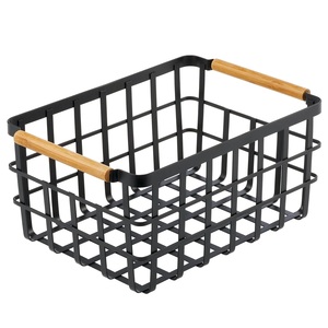 Stylish Metal <b>Wire</b> Storage <b>Basket</b> with Handles Rustic Style Multi-Purpose Neatening Organizer Strong Iron <b>Wire</b> <b>Basket</b> - Product Image 6