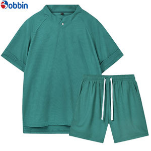 Conjunto de chándal unisex cómodo y transpirable estilo urbano para hombre, camiseta oversize y pantalón corto, novedad frontal - Product Image 3