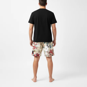 Ensemble deux pièces décontracté unisexe d'été en coton épais respirant : chemise et short en jean – Vente en gros - Product Image 5