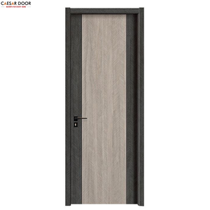 Porte en bois composite WPC sur mesure, design personnalisé, couleur et taille au choix, style minimaliste, imperméable, pour intérieur, appartement commercial, chambre à coucher - Product Image 1