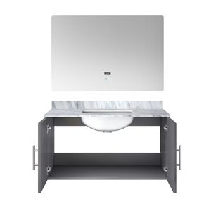 Grigio scuro 36 pollici. Mobile da bagno con lavabo da 22 pollici Piano in marmo di Carrara e 36 pollici. Specchi LED per Vanità da Bagno - Product Image 6
