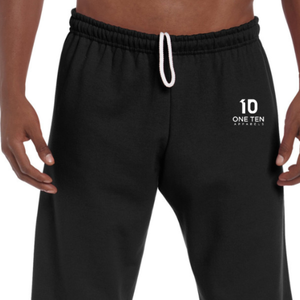 Adult Black Open Bottom Sweatpants, Casual Loose Fit Jogger Pants, Comfortable Lounge <b>Trousers</b> for Daily Wear Sports and Active - Product Image 5