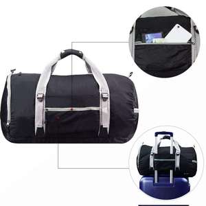 Portable Packable Travel Duffle <b>Bag</b> Water Resistant Cylinder Sport Weekender <b>Bag</b> Collapsible <b>Overnight</b> Tote for Men Women - Product Image 6