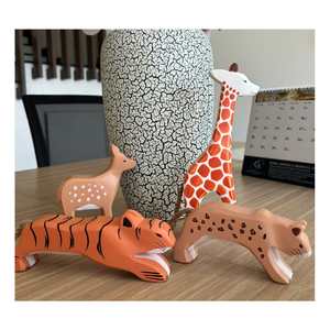 Juguetes Artesanales de Madera Ecológicos con Forma de Animales y Hongos, Manualidades Seguras de Madera con Forma de Animales para Niños - Product Image 6