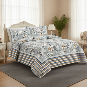 NAKSHATRA 120TC Bedding Set King Size 108x108 Inch Solid <b>Pattern</b> <b>Fitted</b> & Flat Bed <b>Sheets</b> with 2 Pillow Covers for Home Hotel - Product Image 3
