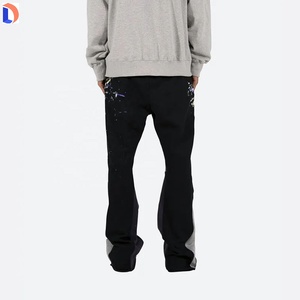 Divine 9 Unisex Custom OEM High Waist Sweatpants Stacked Flare Straight <b>Jogger</b> <b>Loose</b> <b>Fit</b> Street Wear Style - Product Image 6