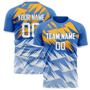 Maillot de football unisexe personnalisé toutes saisons, entièrement imprimé, col rond, manches courtes, évacuation de l'humidité, 100 % polyester, nom et numéro de l'équipe - Product Image 2