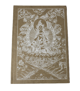 Carnet de notes Cameron Exports LA25 de haute qualité, couverture rigide couleur naturelle, papier Lokta recyclé sans acide, imprimé Bouddha, 48 pages - Product Image 1