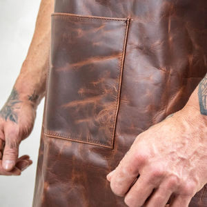 Delantal de Cuero Antiarrugas de Alta Calidad, Delantal de Cintura de Cuero Ecológico Personalizado para Hoteles y Restaurantes - Product Image 3