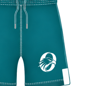 Pantalones Cortos de Rugby Color Verde Azulado Oscuro y Blanco, Cintura Elástica con Cordón, Ropa Deportiva para Entrenamiento y Partidos, Ropa Deportiva Ligera para Rugby - Product Image 4