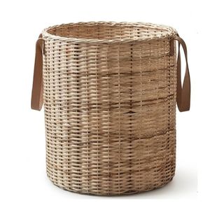 Round <b>Rattan</b> <b>Baskets</b> Wholesale Handmade Woven <b>Storage</b> Organizer for Home Retail Display OEM Manufacturer with Durable Designs - Product Image 1