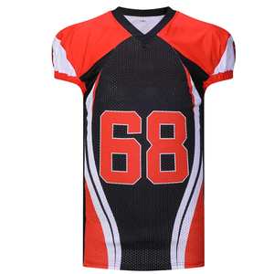Maillot de football américain personnalisé en twill sublimé pour adulte, manches courtes, respirant, pour l'entraînement, vente en gros - Product Image 6