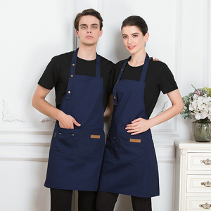 Delantales de trabajo unisex de algodón con bolsillos, cómodos para cocina, taller, ropa de trabajo profesional, ropa de trabajo protectora, delantal utilitario de algodón. - Product Image 4