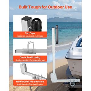 2 Pezzi Guide per Rimorchi di Barche e Imbarcazioni Rinforzate, Altezza Regolabile 27.6-41.3, Rotazione Fluida - Product Image 5