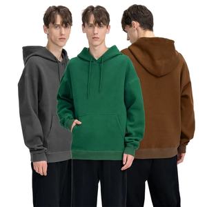 Sweat à capuche Vintage pour homme, Logo personnalisé, lavage au sable, sweat-shirt en coton lourd, broderie, grande taille, unisexe - Product Image 1