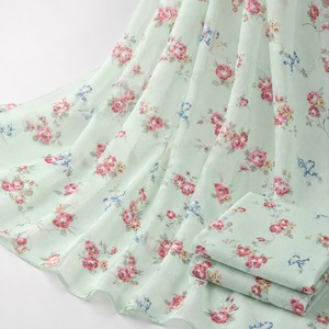 Tissu Georgette 100% Polyester Biologique à Motif Floral, Anti-Bactérien, Transparent et Léger pour Couverture Bébé et Décoration Intérieure - Product Image 3